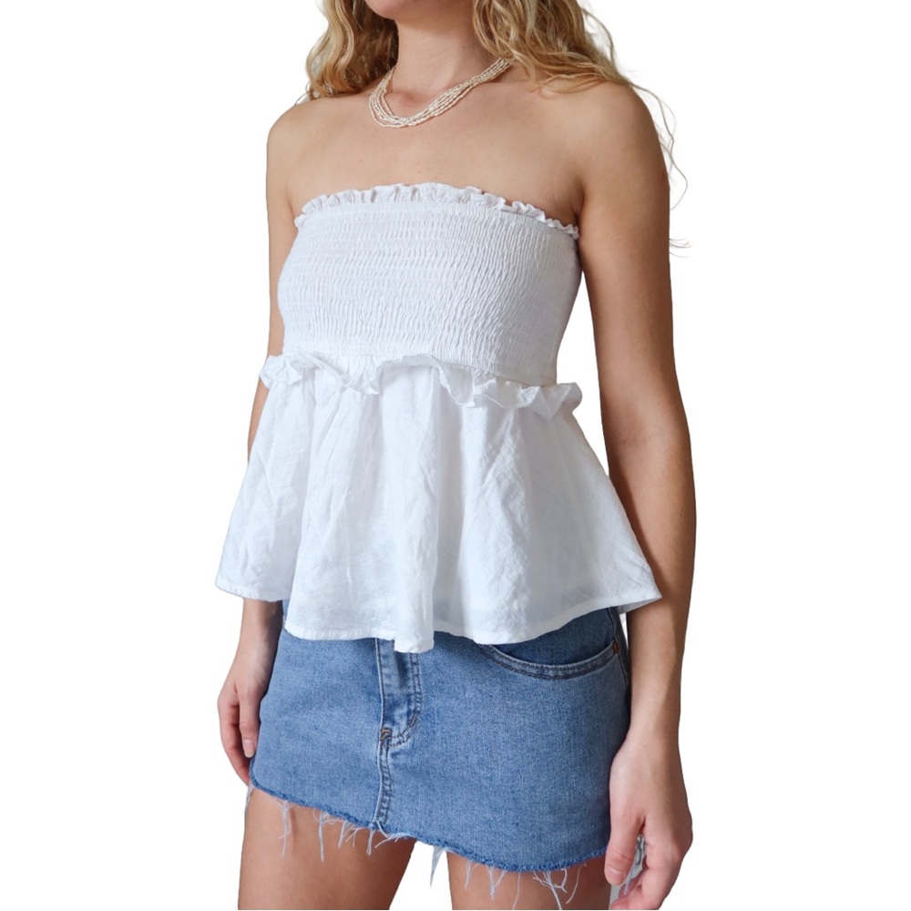 Hello Molly Smocked Bandeau Top